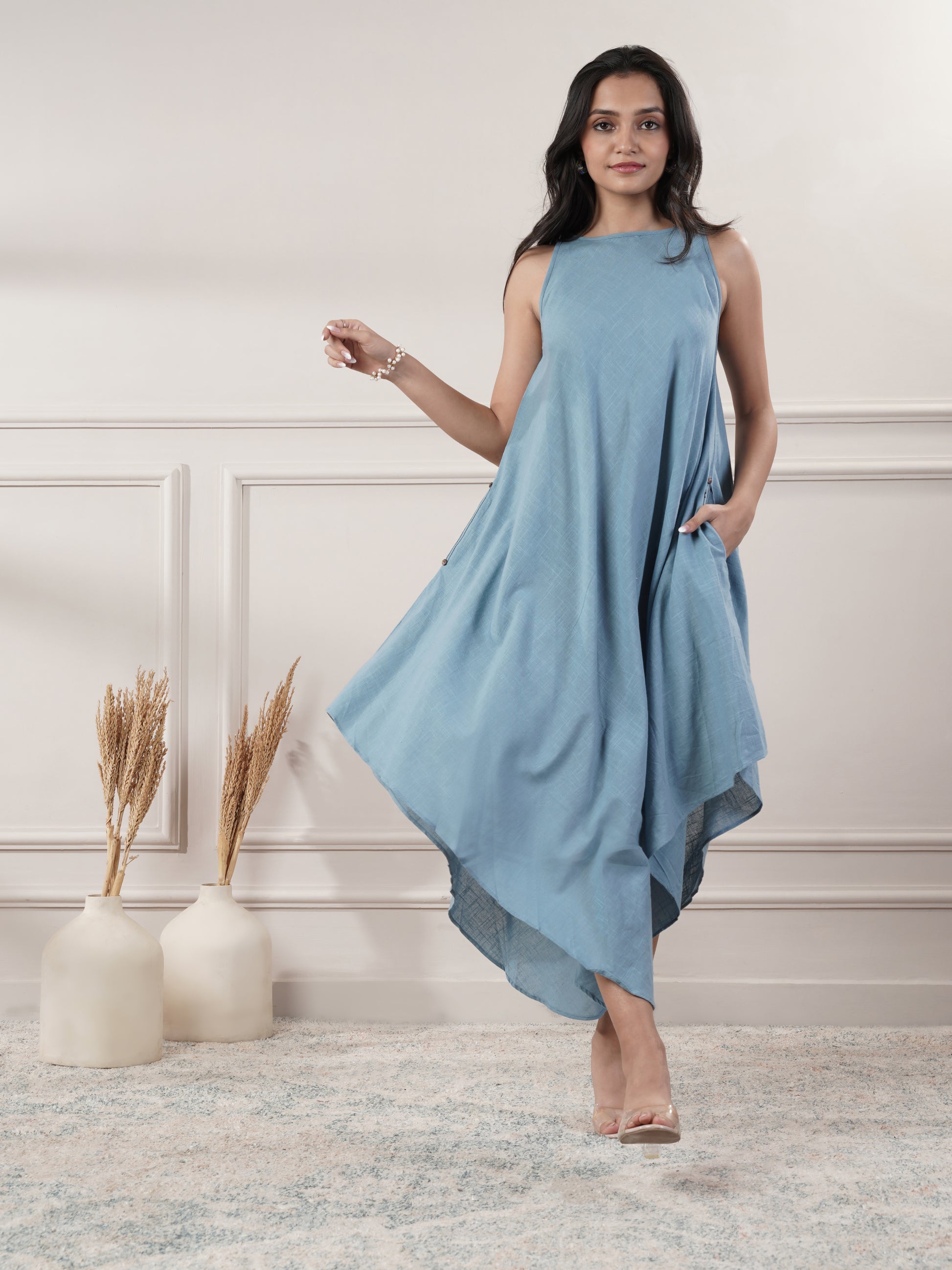 Sky Blue Party Wear Dress