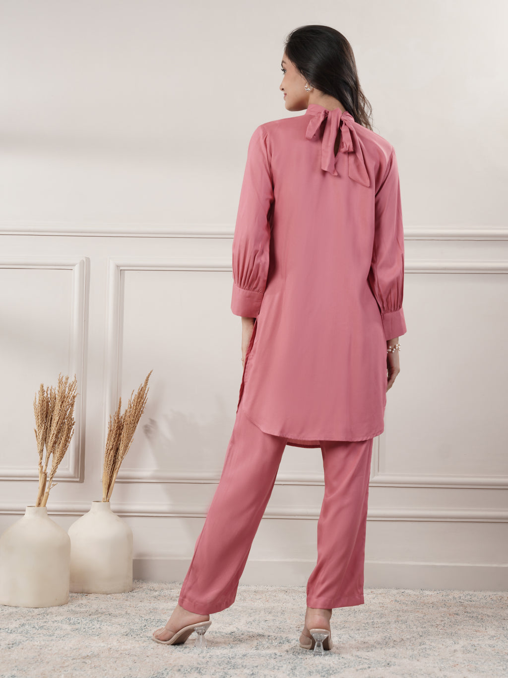 Rayon Peach Co-Ord Set