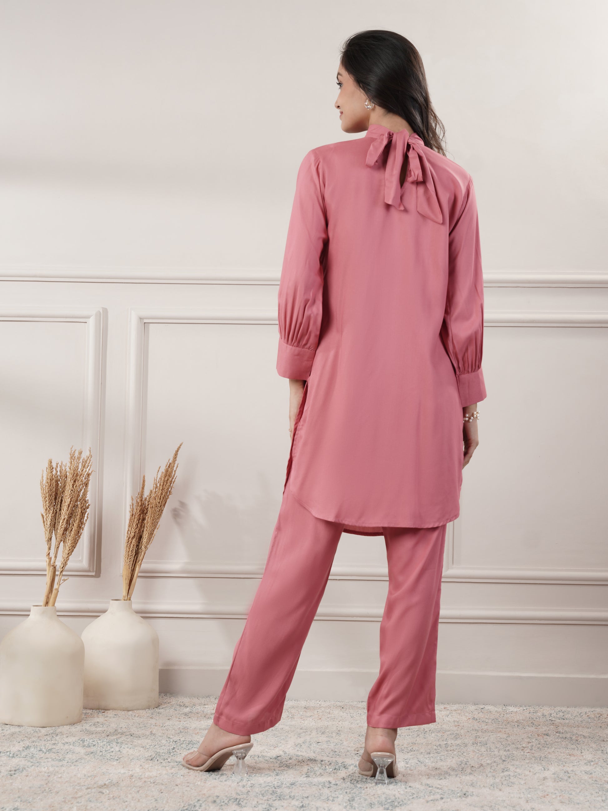 Rayon Peach Co-Ord Set