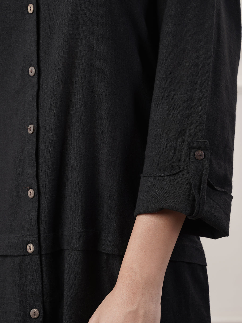 Black Cotton Party Wear Dress