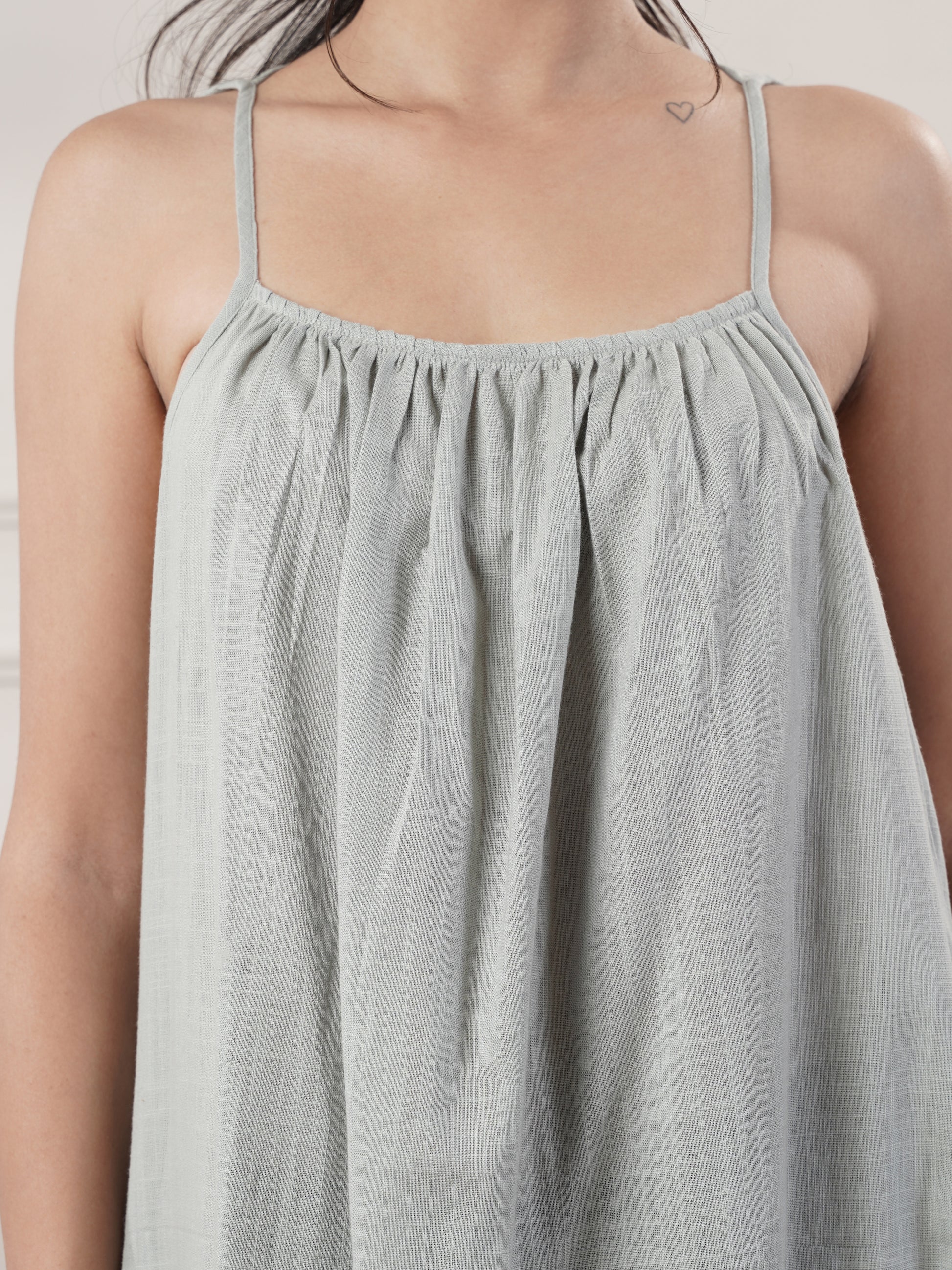 Grey Midi Party Wear Dress