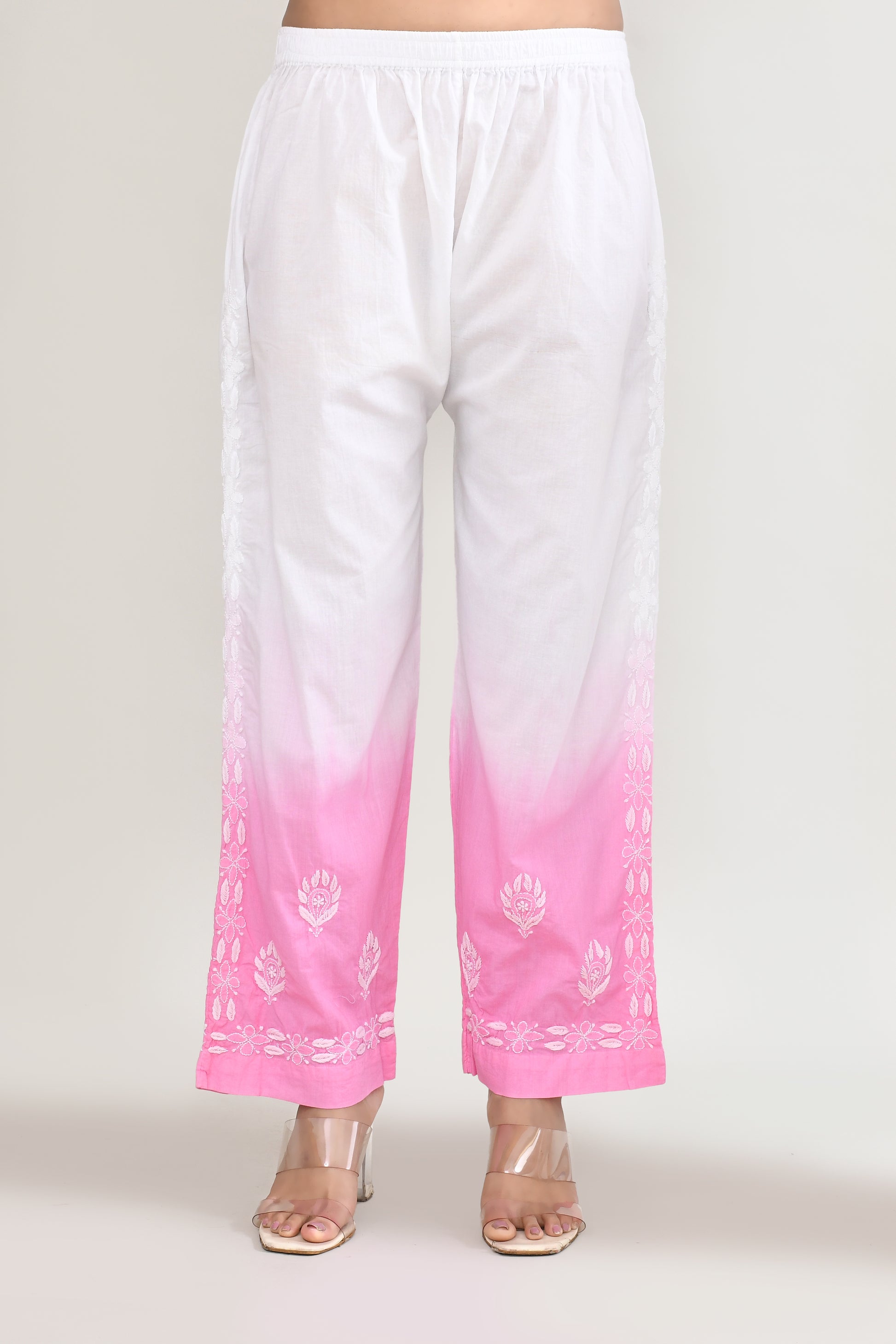 Cotton Chikankari Pink Cord set