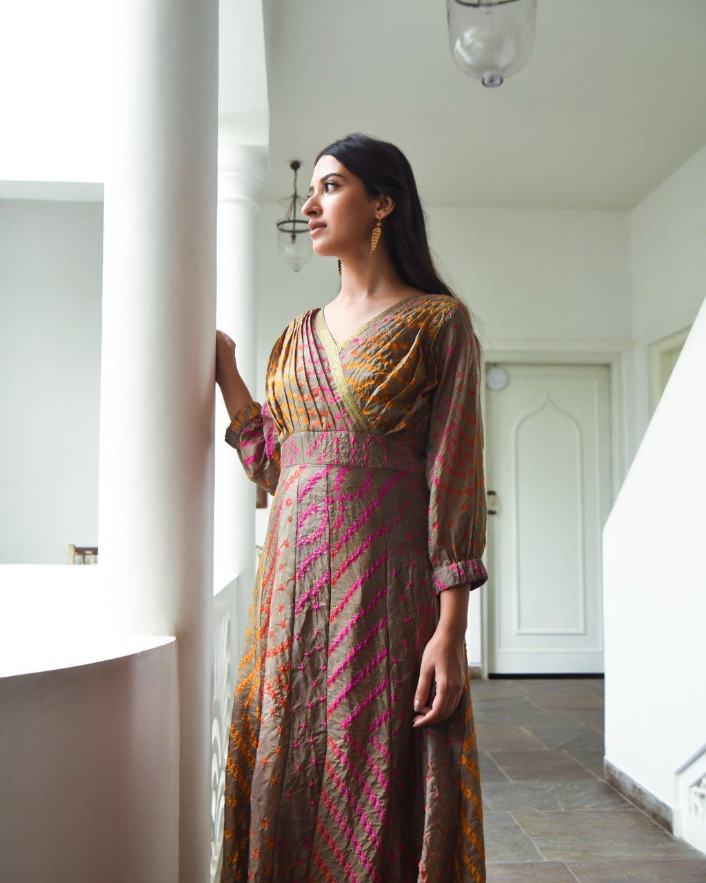 Multicolor Silk Printed Dress