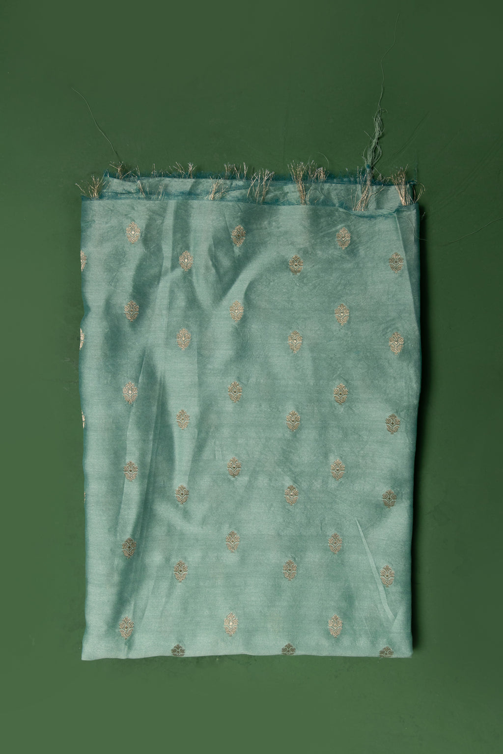 Ice Blue Silk Jacquard Tissue Saree