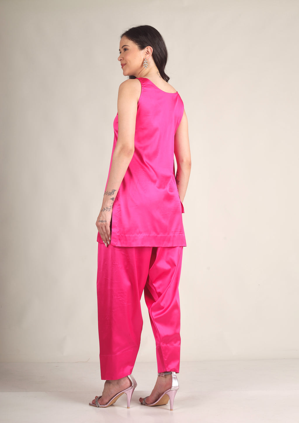 Women's Armani silk Fuchsia pink Suit sets/Co-ord set