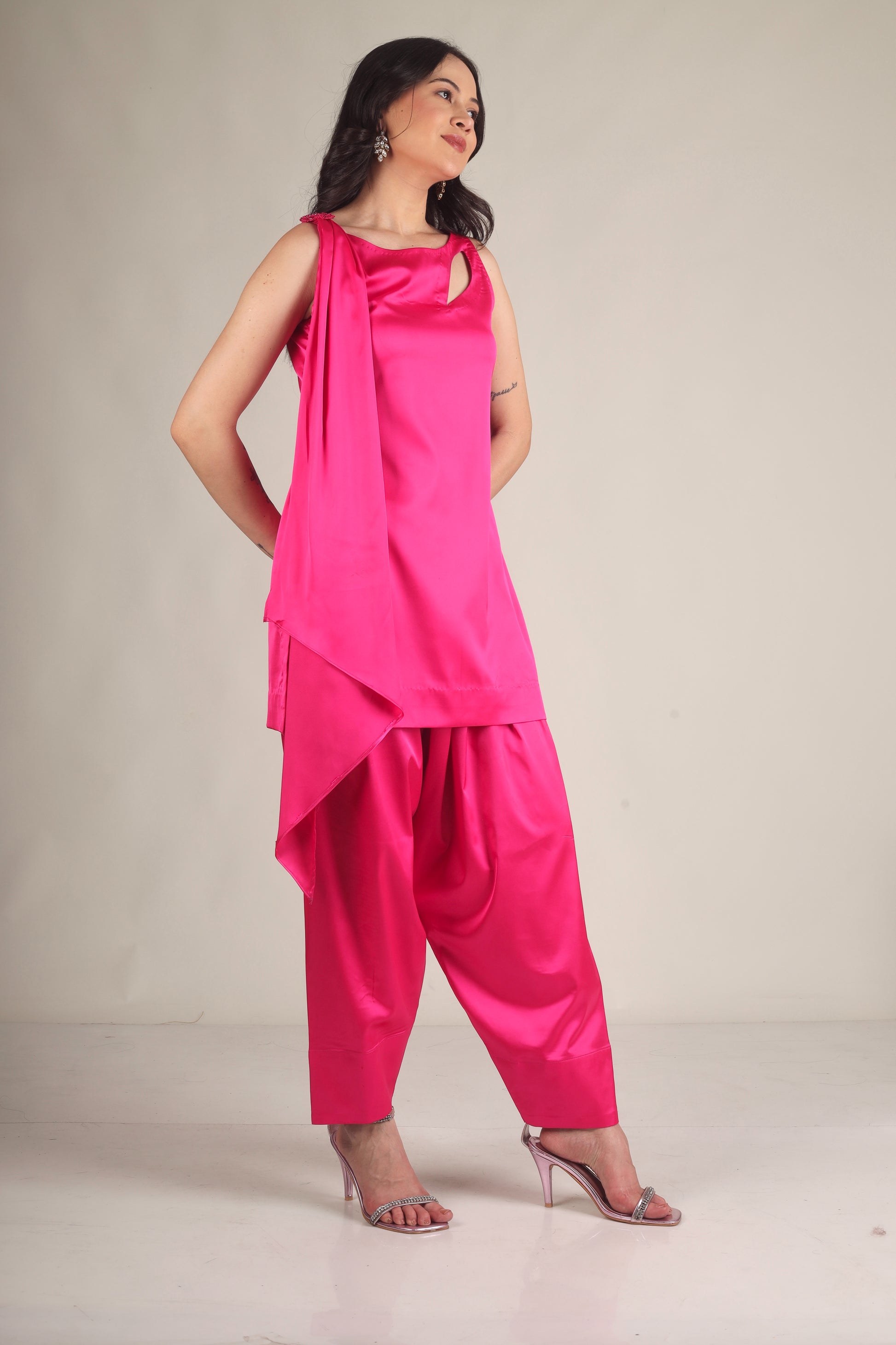 Women's Armani silk Fuchsia pink Suit sets/Co-ord set