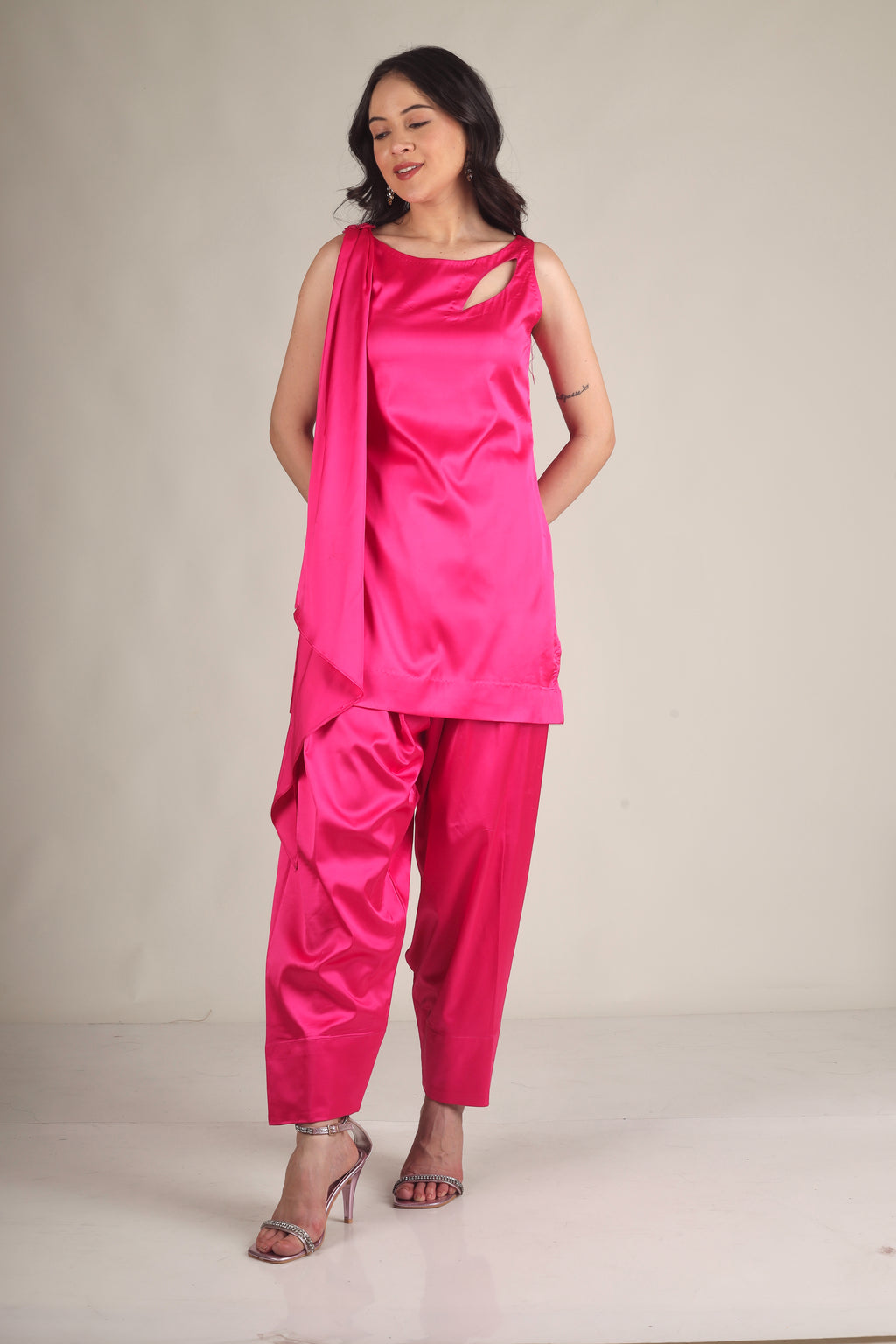 Women's Armani silk Fuchsia pink Suit sets/Co-ord set