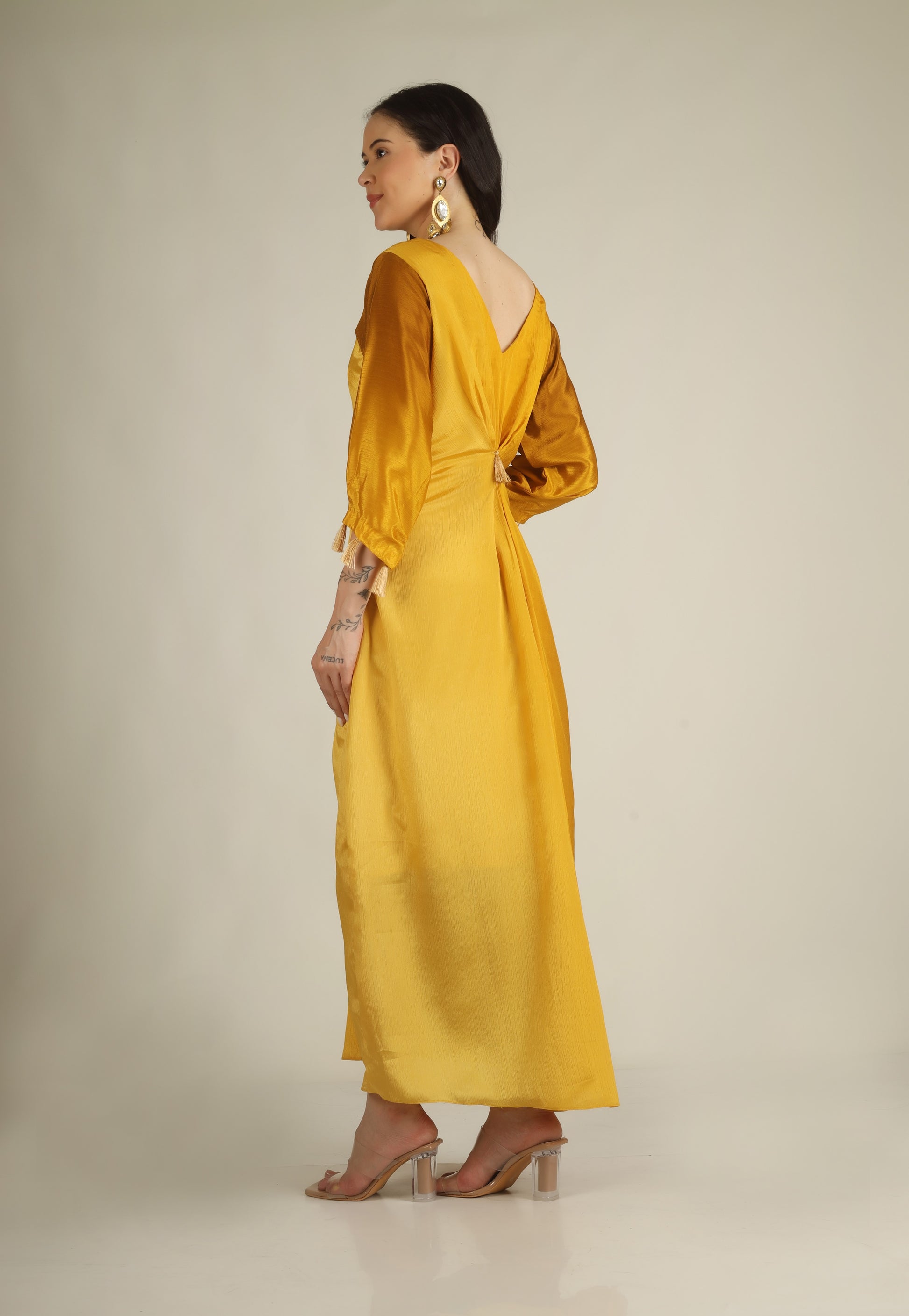 Women's  Yellow ombre Indo- western