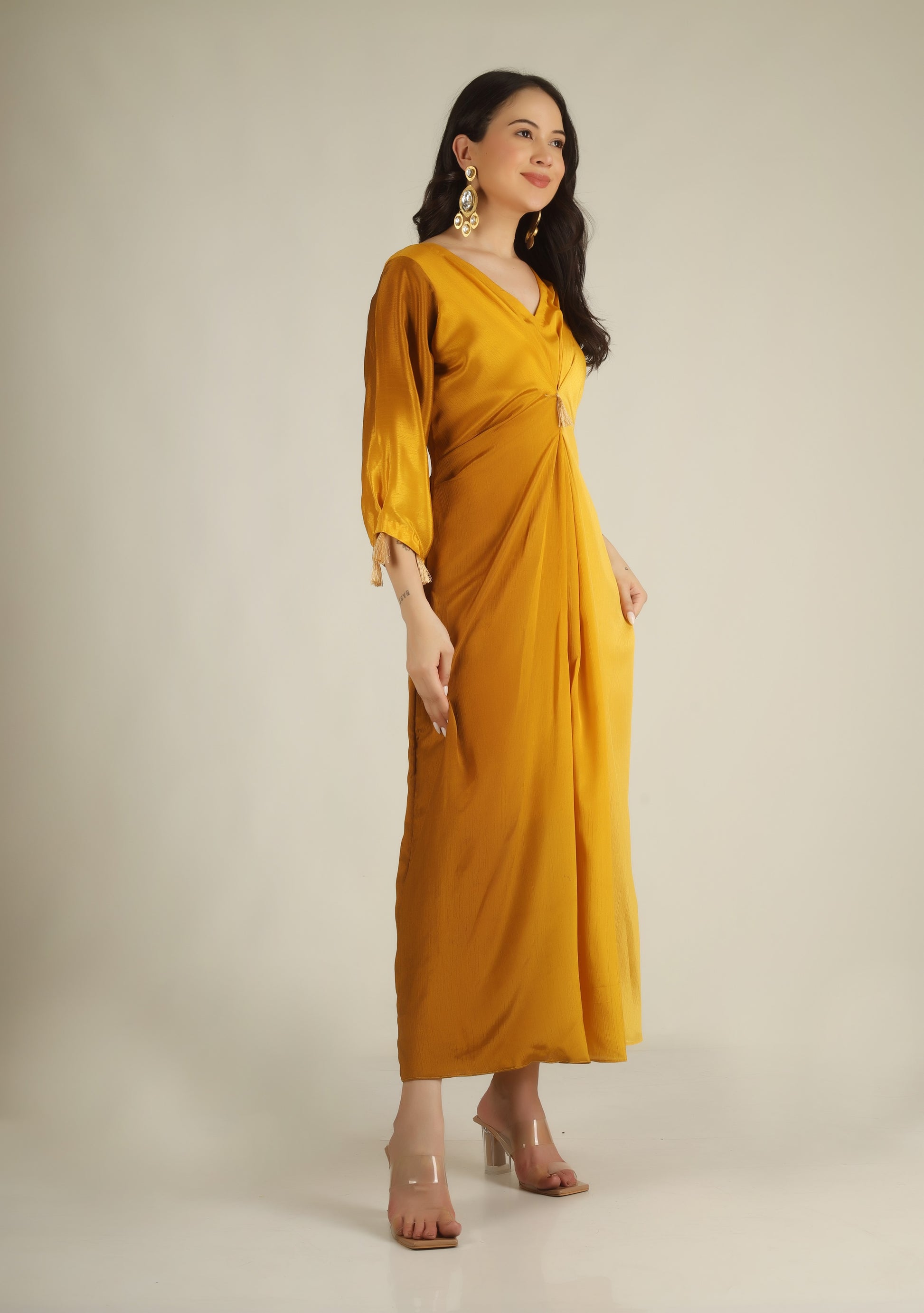 Women's  Yellow ombre Indo- western