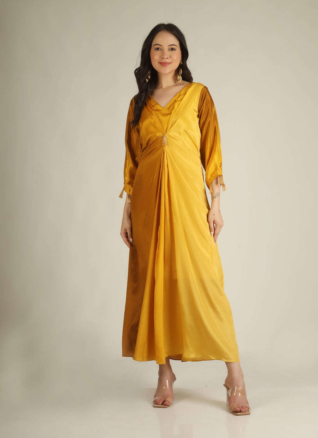 Women's  Yellow ombre Indo- western
