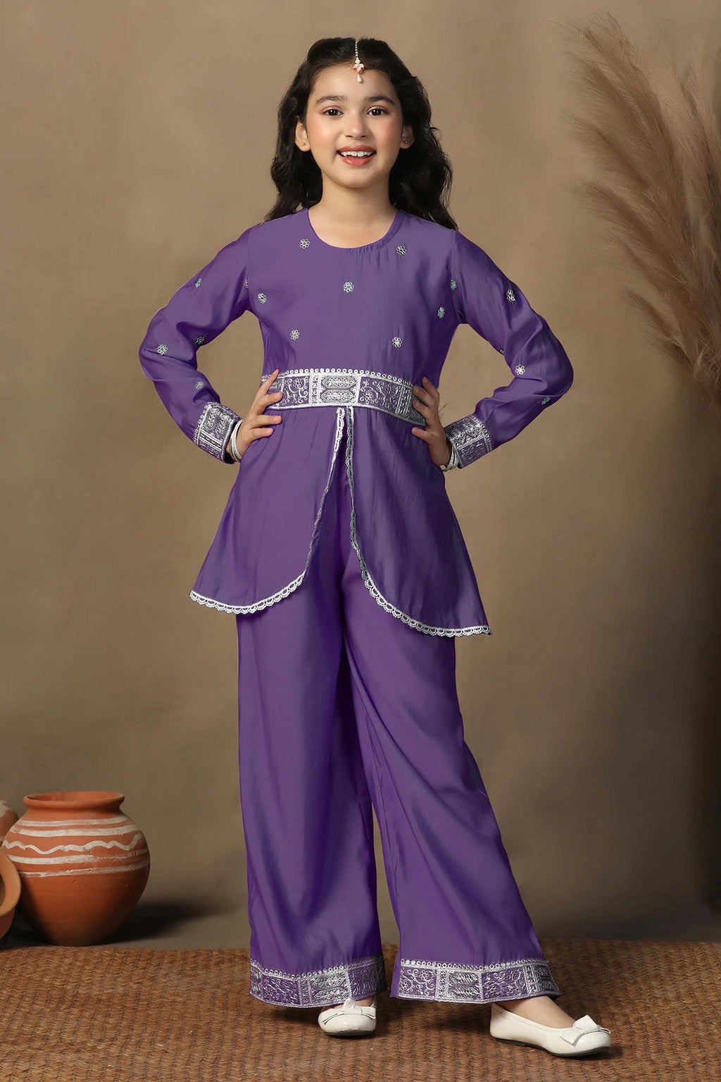 Peplum Style Kurta With Palazzo