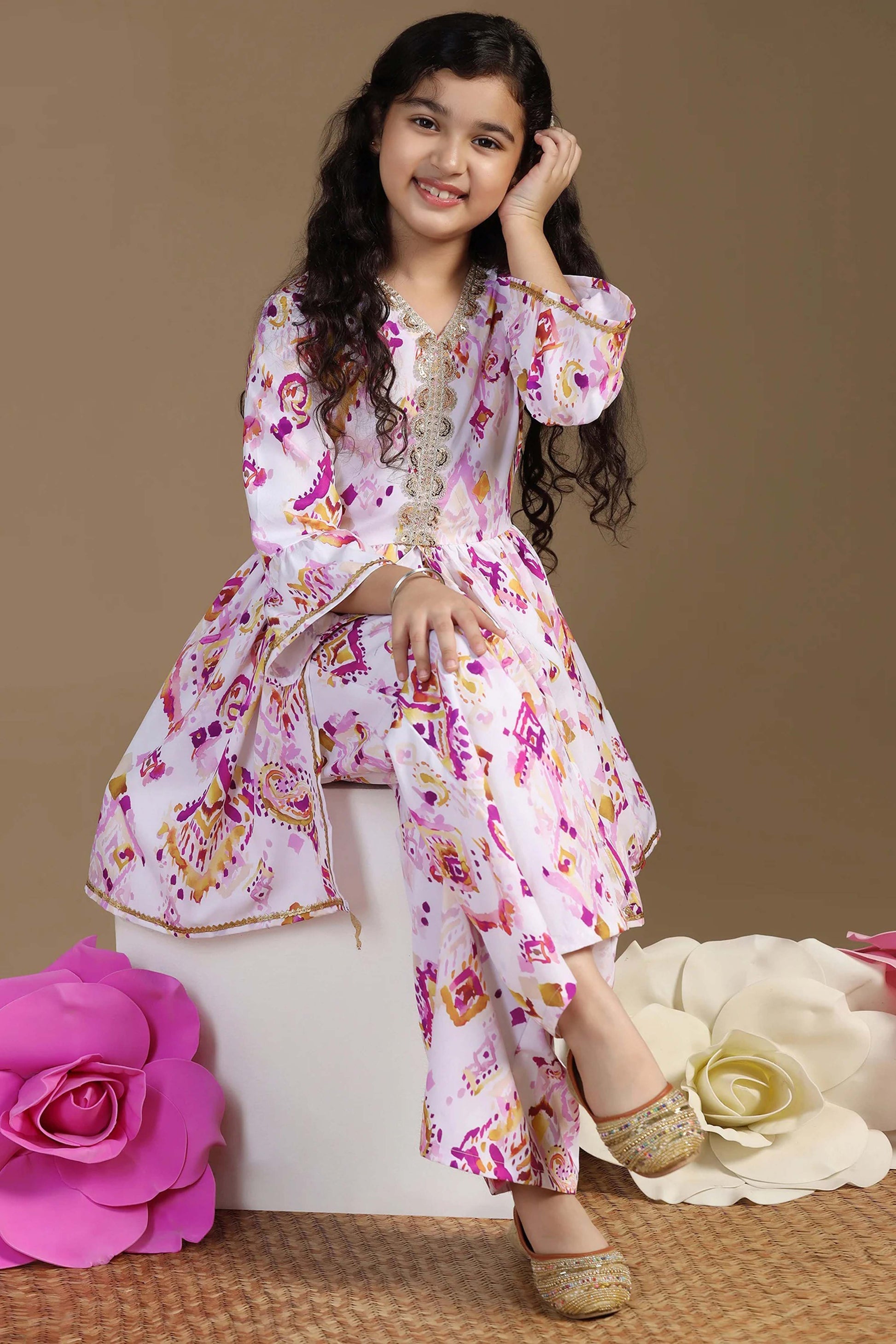 Peplum Style Kurta With Palazzo