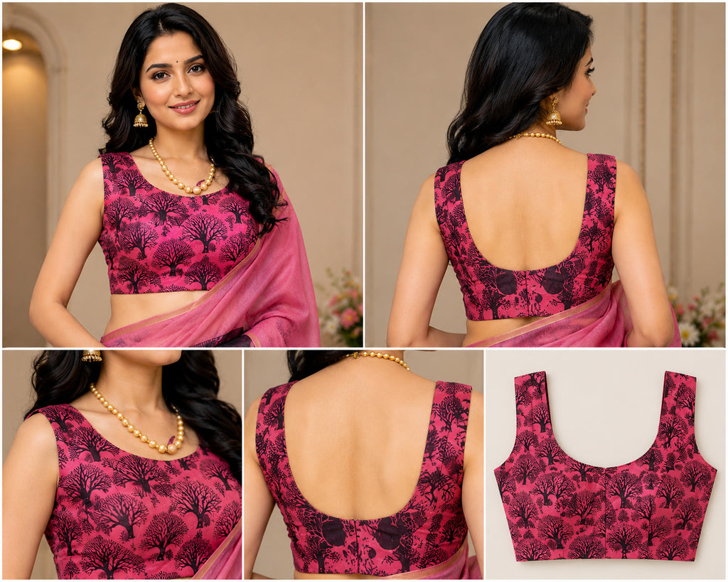 Women Chanderi Cotton Pink Woven  Saree