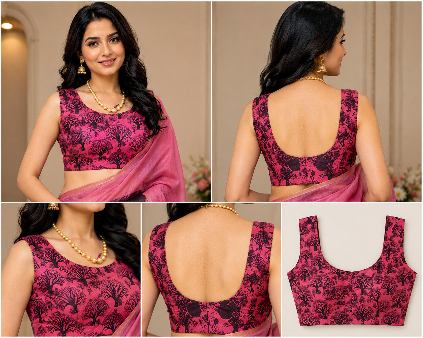 Women Chanderi Cotton Pink Woven  Saree