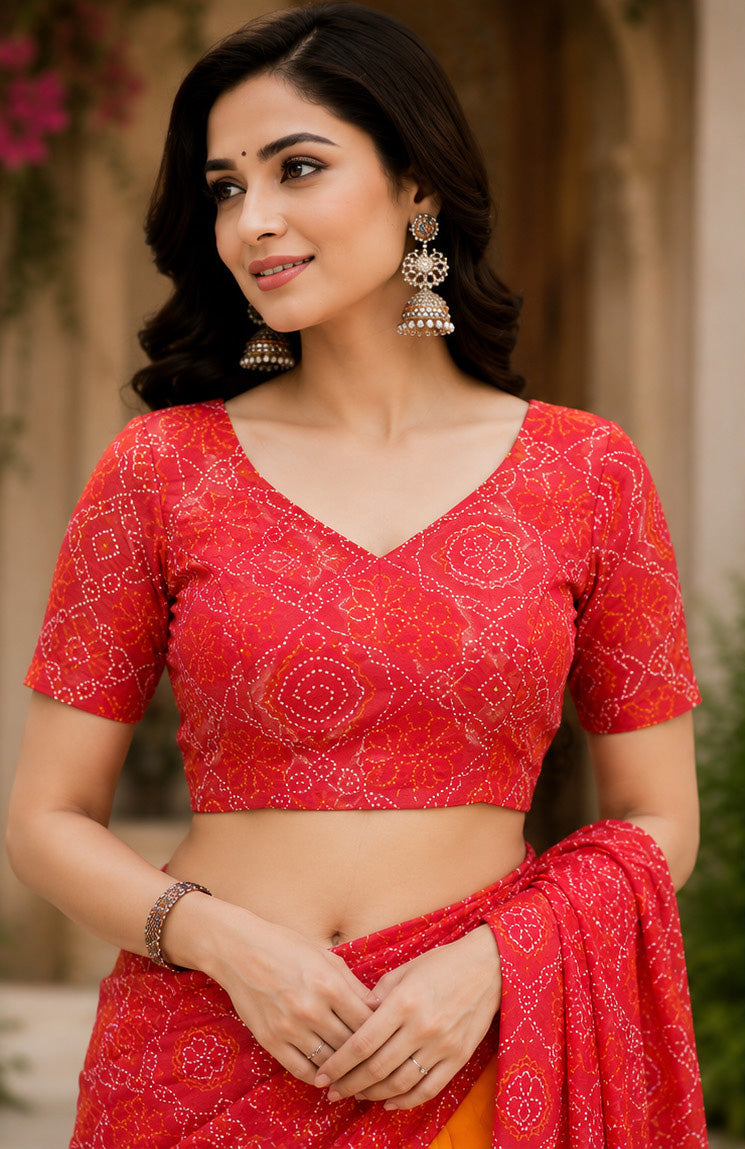 Women Chanderi Cotton Red & Yellow Woven  Saree