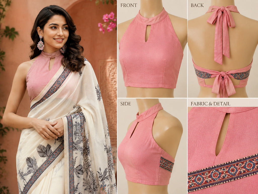 Women Chanderi Cotton Off White Woven  Saree
