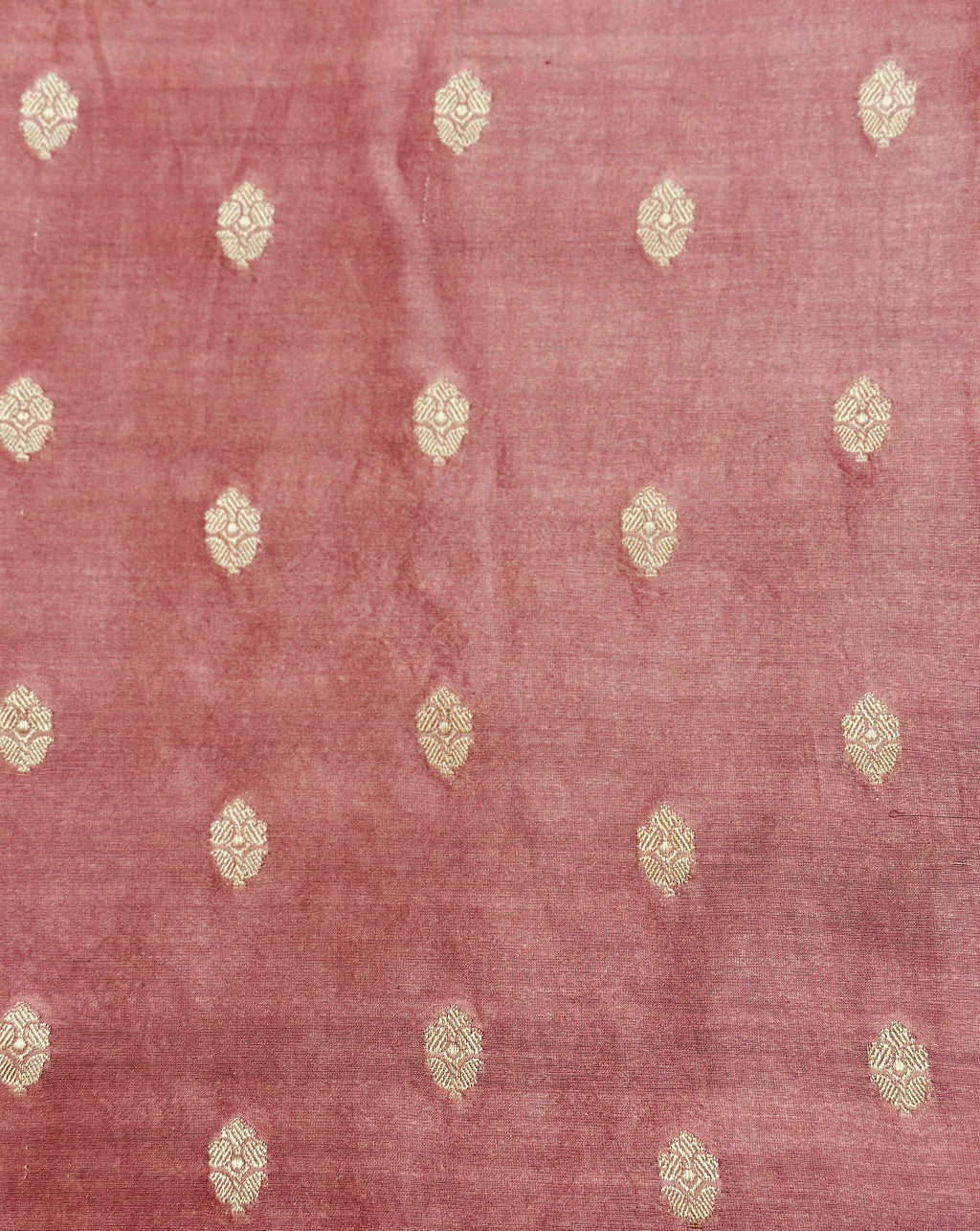 Blush Rust Pure Zari Stripes Saree