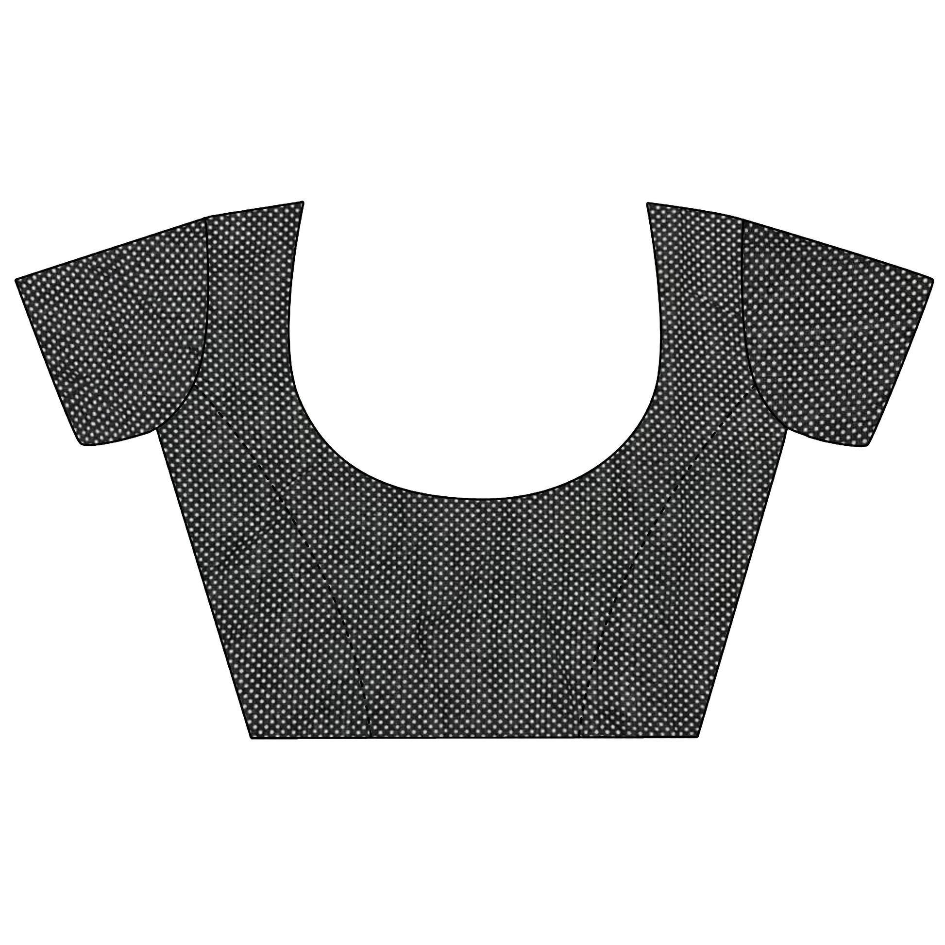 Women Georgette Saree  Navy Blue Polka Dot Pattern Saree with unstitched blouse