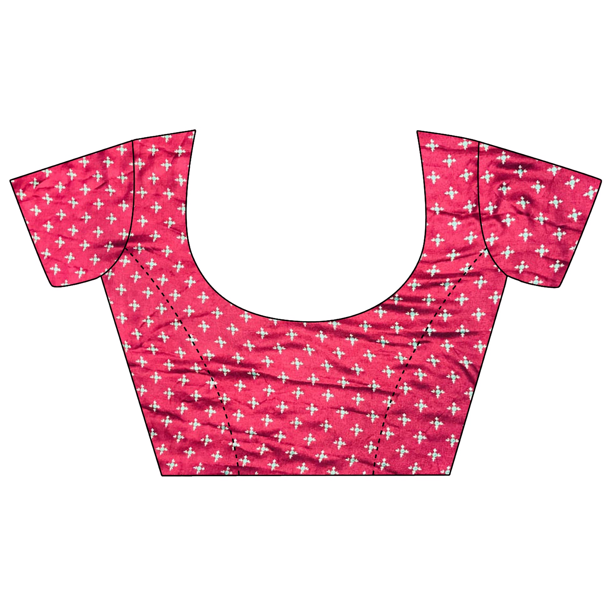 Women Georgette  Red Attractive Foil Print Saree with unstitched blouse