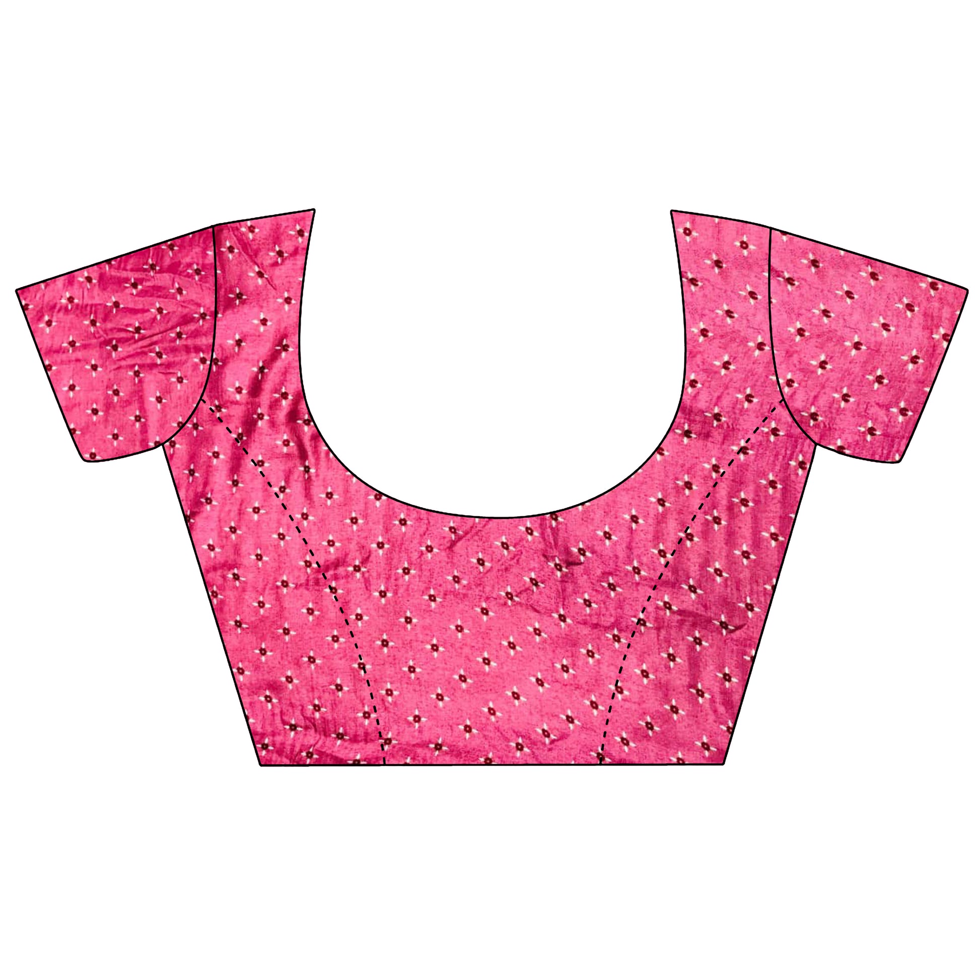 Women Georgette Royal Red Attractive Foil Print Saree with unstitched blouse