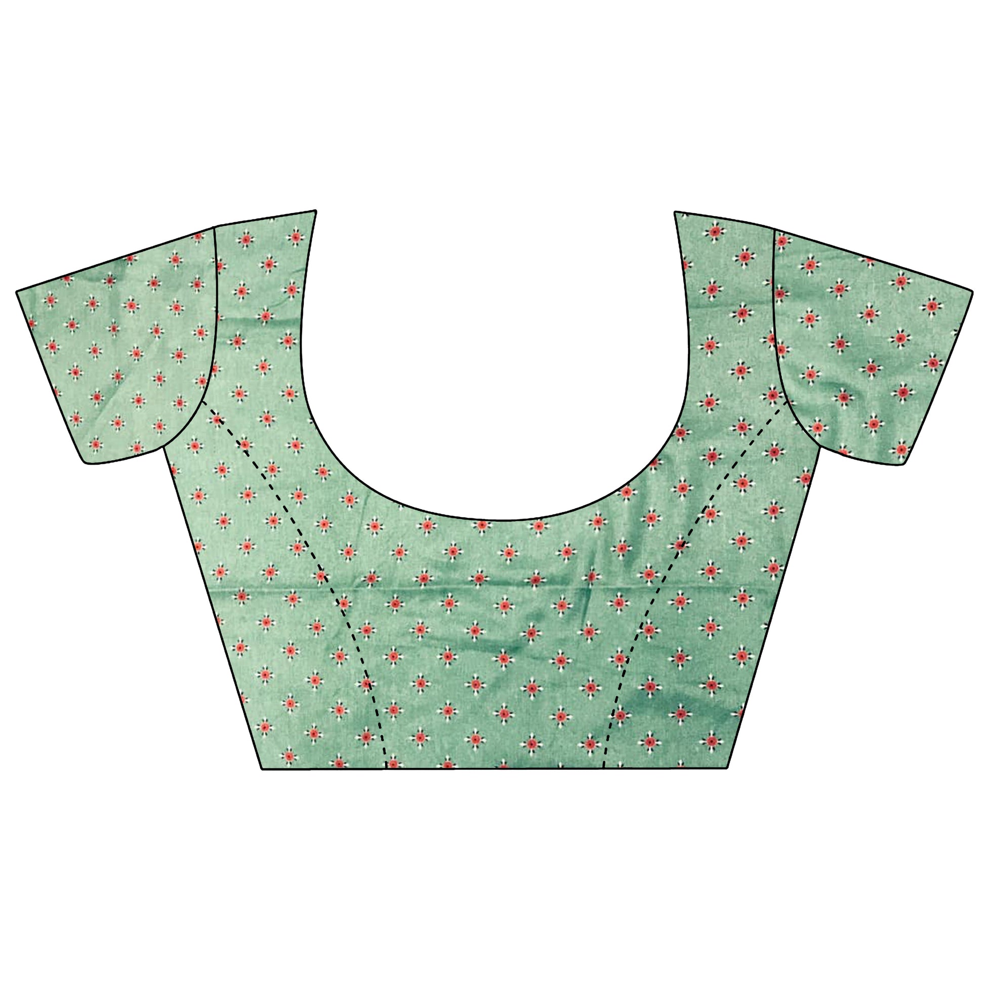 Women Georgette Mehendi Green Attractive Foil Print Saree with unstitched blouse