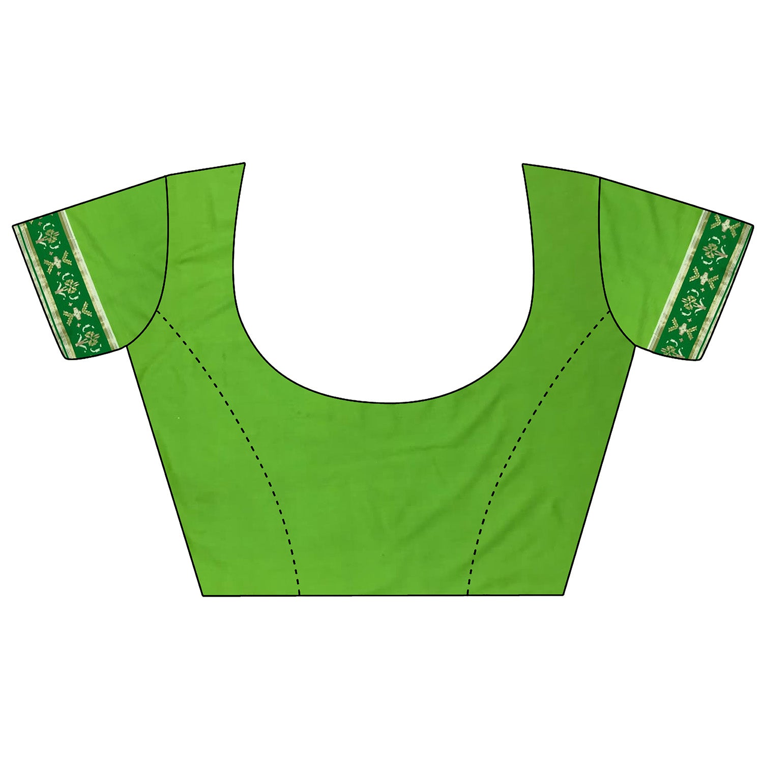 Women Banarasi Silk Pear Green Motifs Inspired By Nature Saree with unstitched blouse