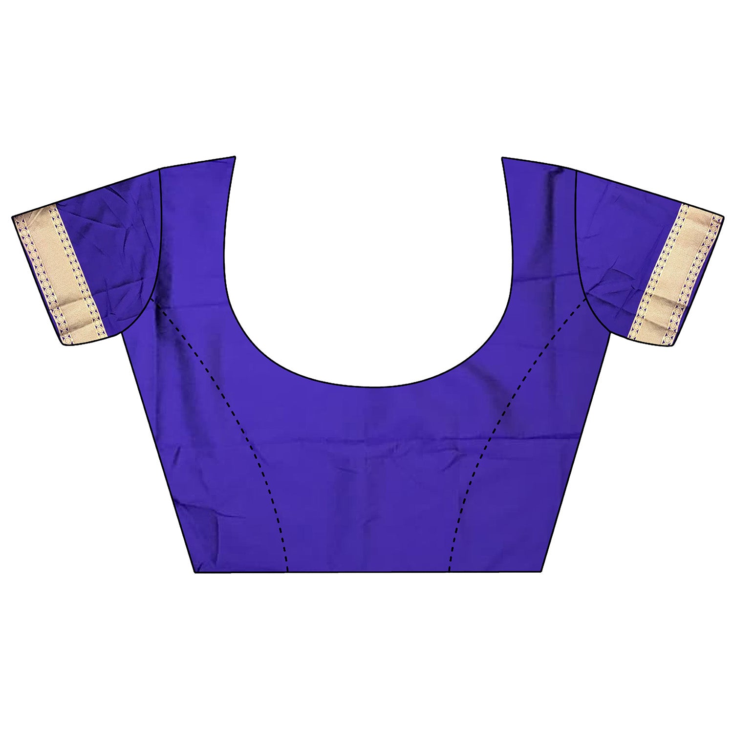 Women Banarasi Soft Lichi Silk Royal Blue Floral and Zari Pattern Saree with unstitched blouse