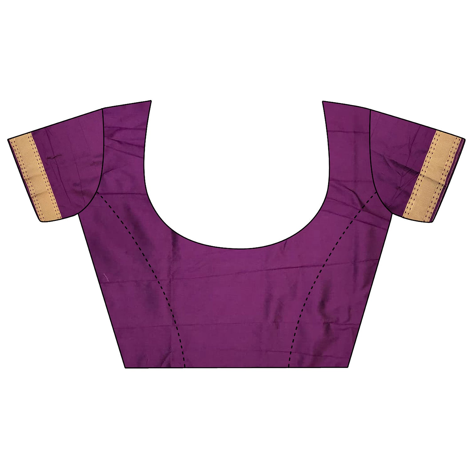 Women Banarasi Soft Lichi Silk Dark Purple Floral and Zari Pattern Saree with unstitched blouse