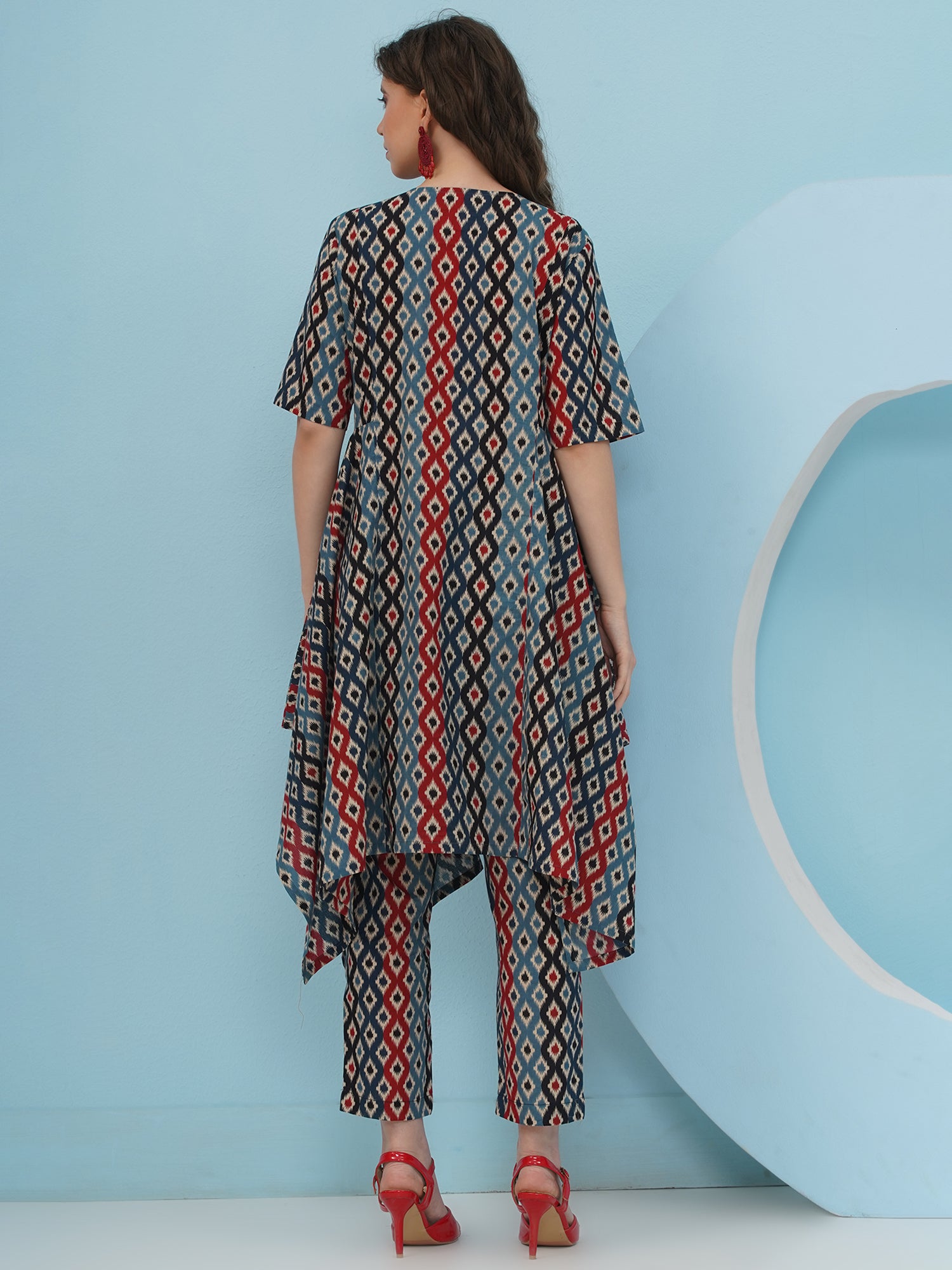 Embellishment Ikkat Printed Co-Ord set