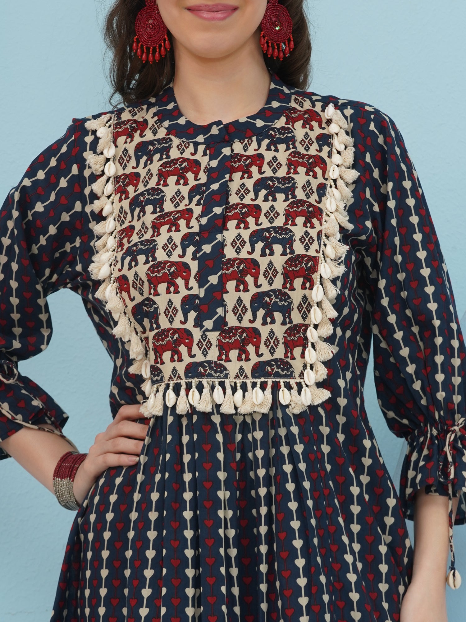 Embellishment Blue Printed Co-Ord set