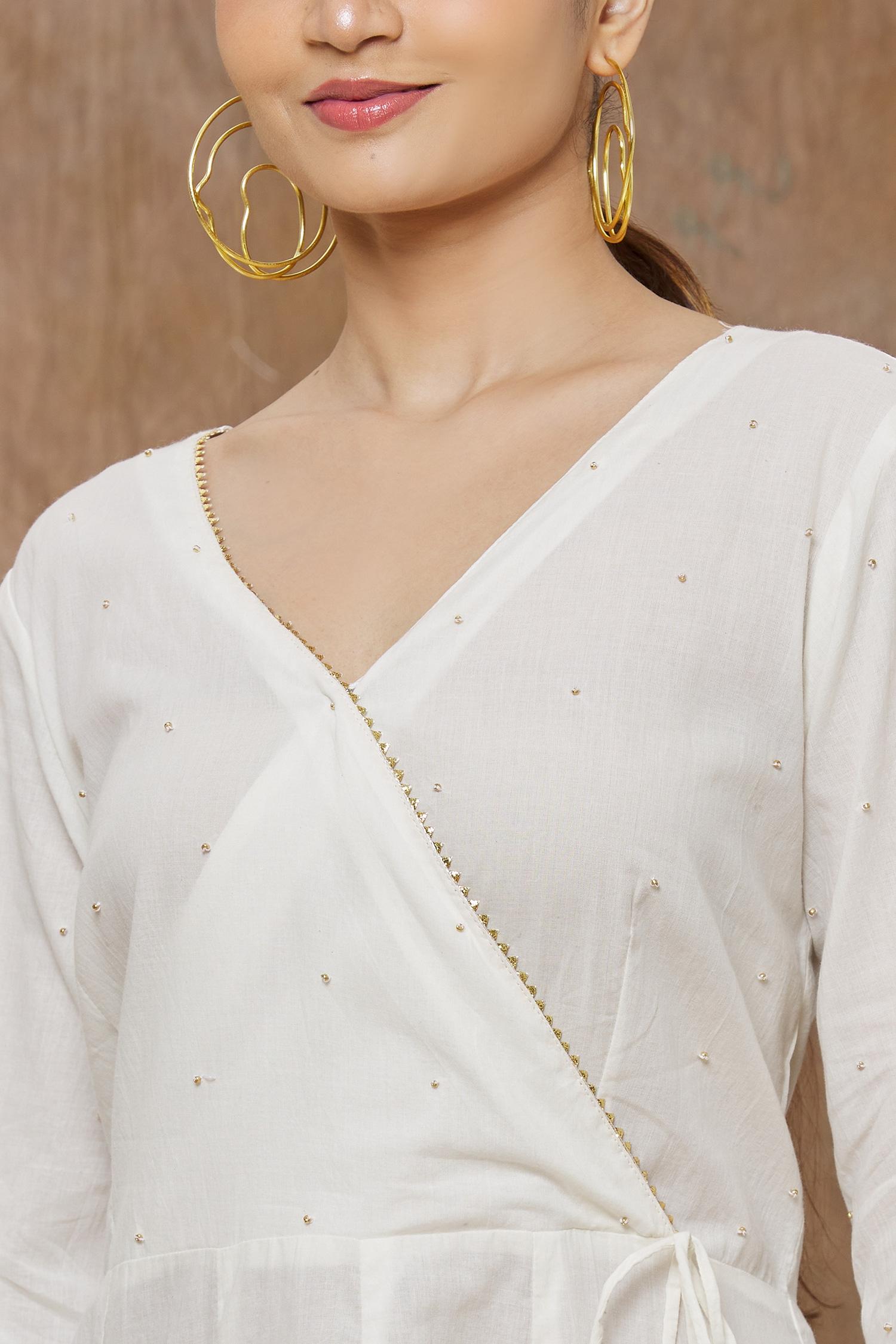Off White Anarkali with Matching Pant