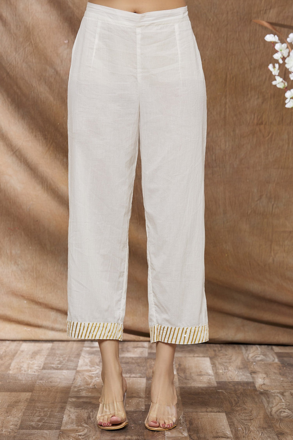 Off White Anarkali with Matching Pant