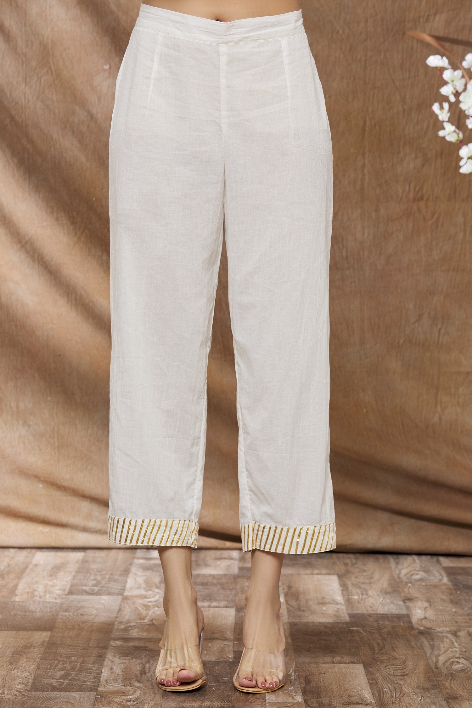 Off White Anarkali with Matching Pant