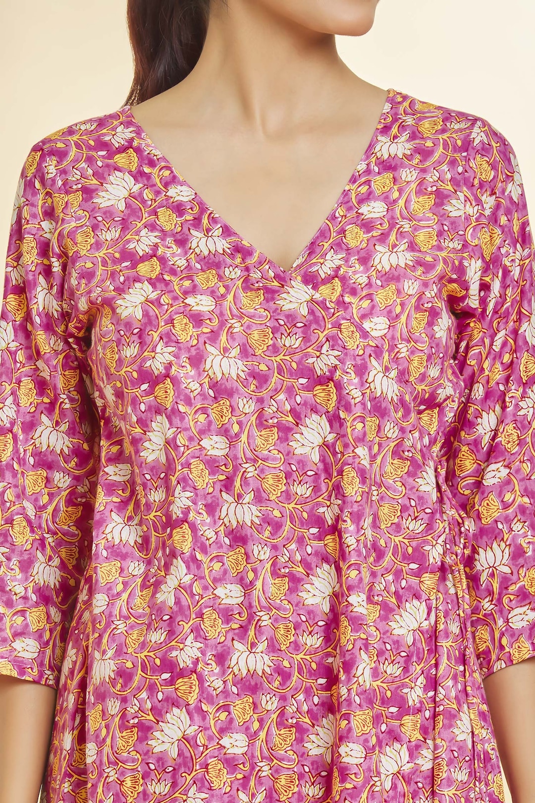 Pink Printed Kurta and Plazzo