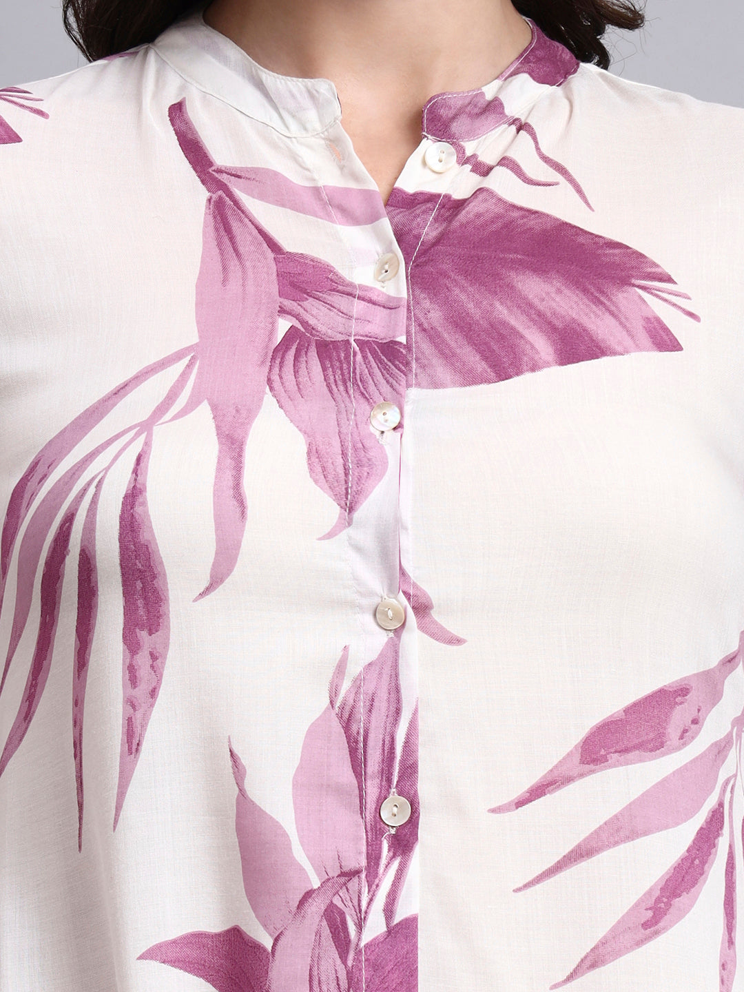 Women Pink Printed Rayon Kurta pant set